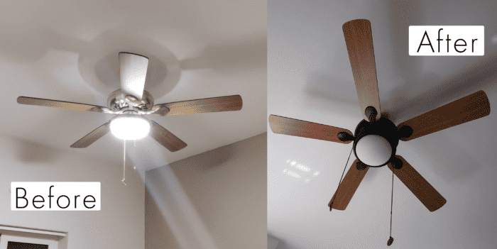 Repainting ceiling fan